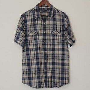 Cremieux Men's Short Sleeve Button-down Shirt Size Large